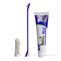 Brosse à dents pour animaux de compagnie brosse à dents et dentifrice